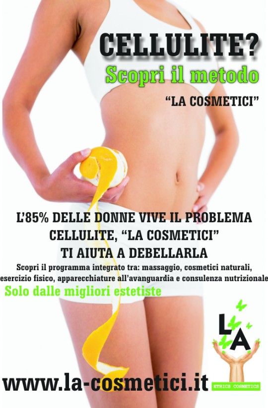 locandina cellulite LA Cosmetici