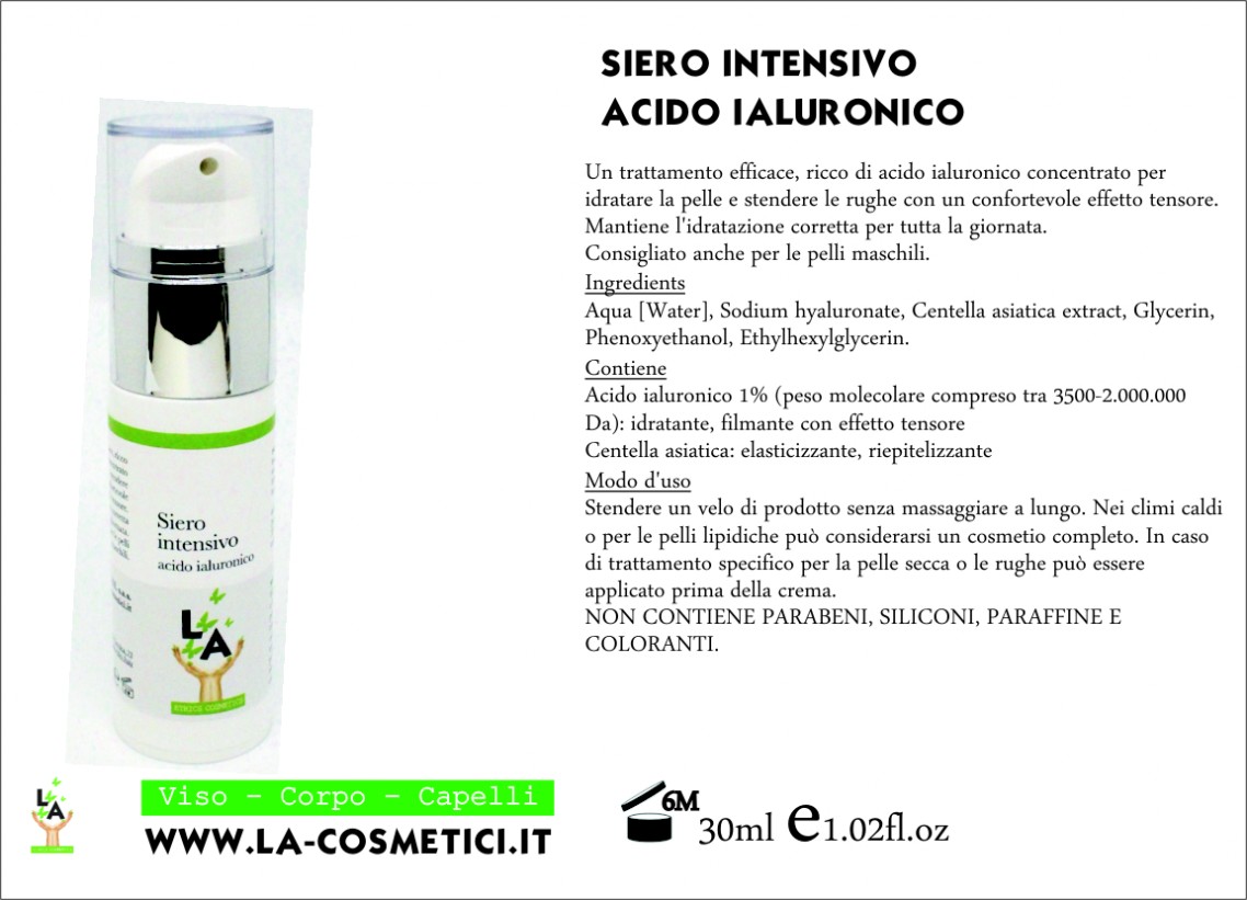 scheda LA cosmetici siero intensivo scheda LA cosmetici siero intensivo