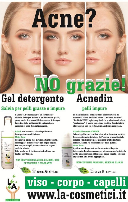 locandina acne LA Cosmetici