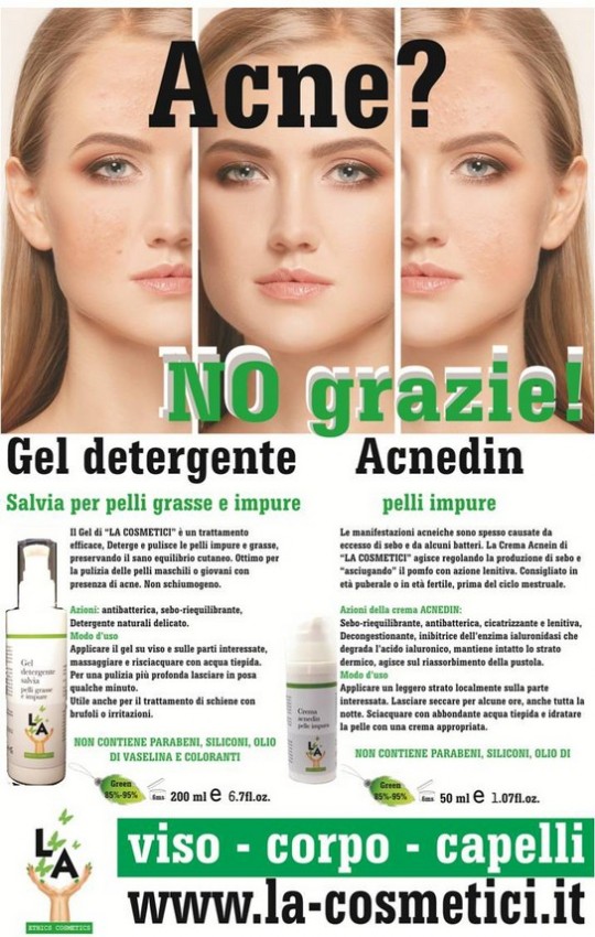 locandina acne LA Cosmetici