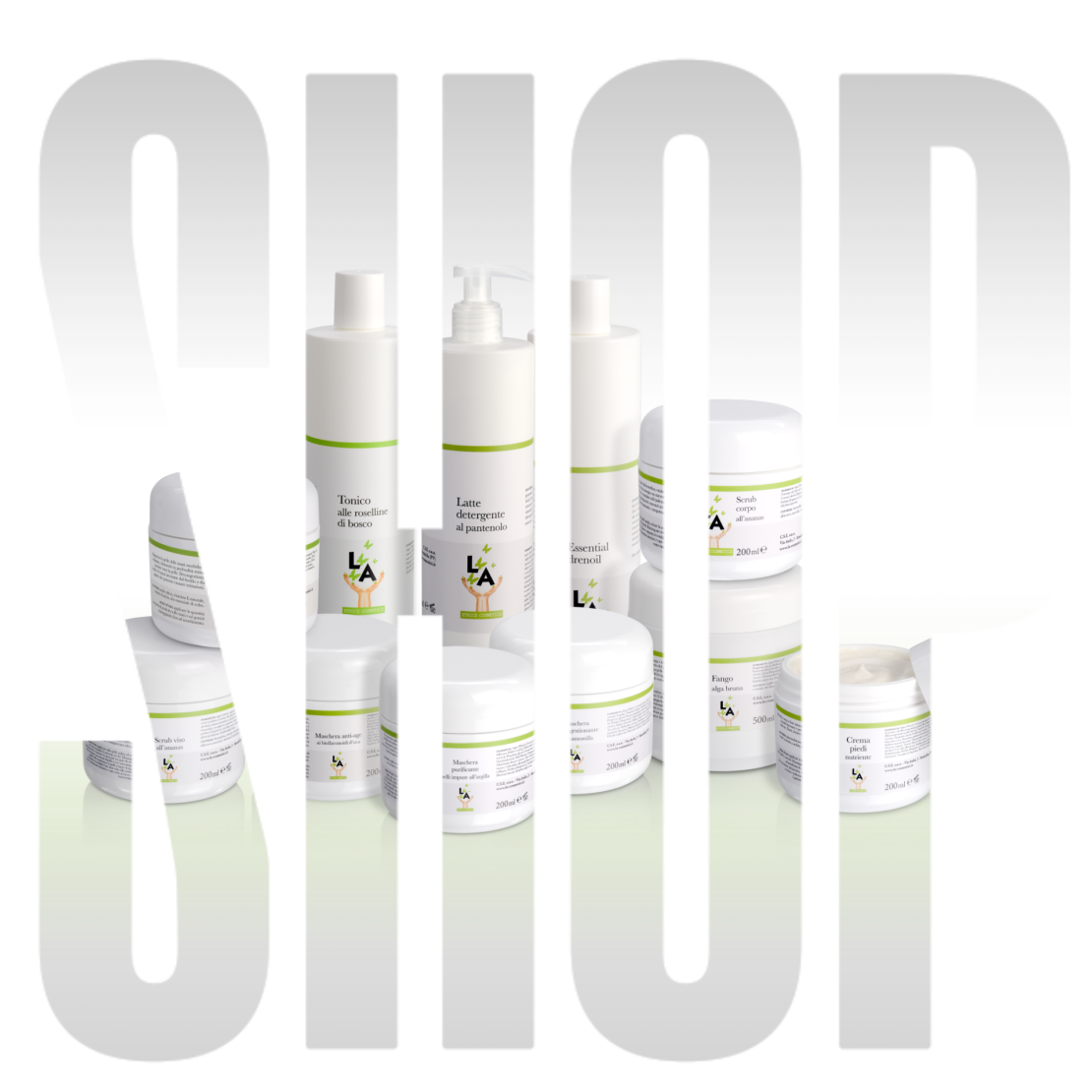 FORMATO CABINA PRODOTTI COSMETICI NATURALI "LA" DI CRISTIAN SINISI