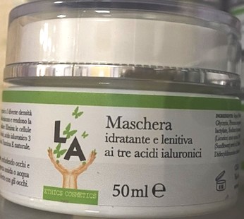 scheda LA cosmetici maschera idratante e lenitiva ai tre acidi ialuronici scheda LA cosmetici maschera idratante e lenitiva ai tre acidi ialuronici